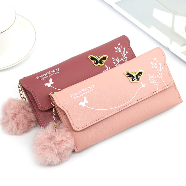 Billetera para Dama con Lazo y Cabello Largo