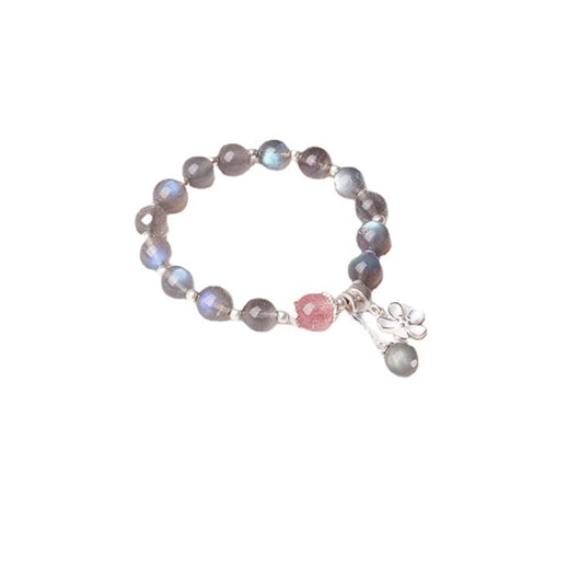 Pulsera Cristal Plata 925 Flores de Miel - Luz de Luna Lima y Fresa - Image 5