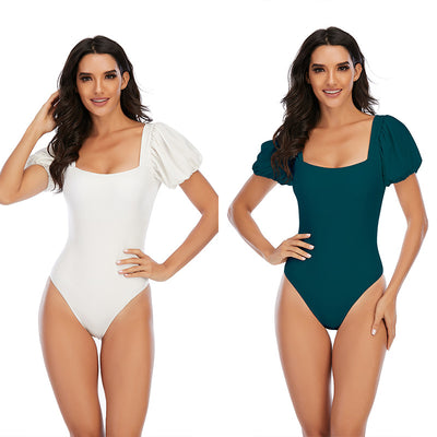 Traje de Baño Enterizo para Mujer con Manga Abullonada - Image 7