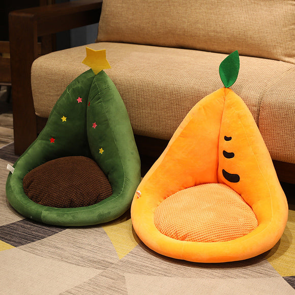 Almohada Peluche Multiusos Frutas y Verduras Kawaii - Cojín Decorativo para Casa y Oficina