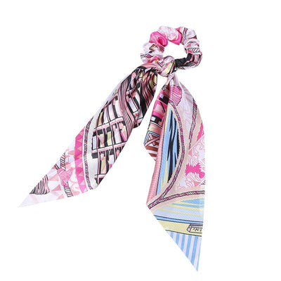Pasador de Cabello con Estampado y Cintas Largas para Coletas y Moños - Image 20