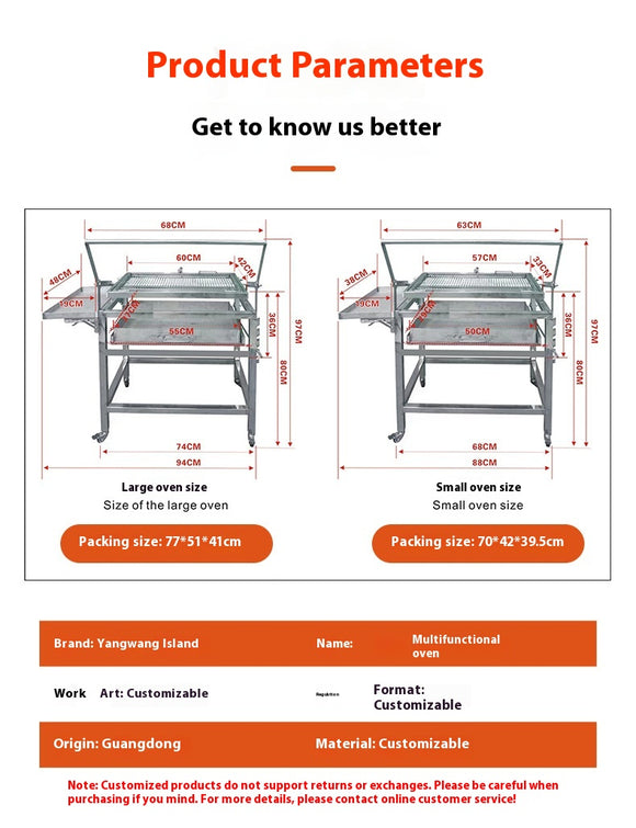Asador Volteable BBQ Villa Carbón para Patio