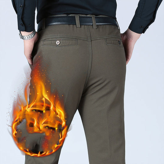 Pantalones Casuales Rectos Sueltos Cintura Alta para Hombre Maduro - Image 17