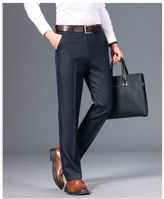 Pantalones de Vestir Rectos para Hombre - Elegancia Casual Otoño Invierno - Image 10