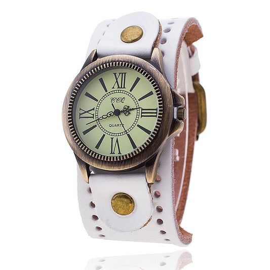 Reloj de Cuero Genuino Estilo Retro Romano - Image 2
