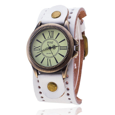 Reloj de Cuero Genuino Estilo Retro Romano - Image 2