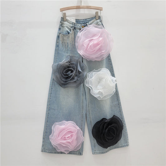 Jeans Cintura Alta Estilo Industrial Europeo y Americano