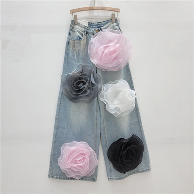 Jeans Cintura Alta Estilo Industrial Europeo y Americano