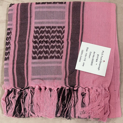 Black and grey patterned shemagh scarf made of 100% cotton, featuring geometric designs and tassels. - Image 13