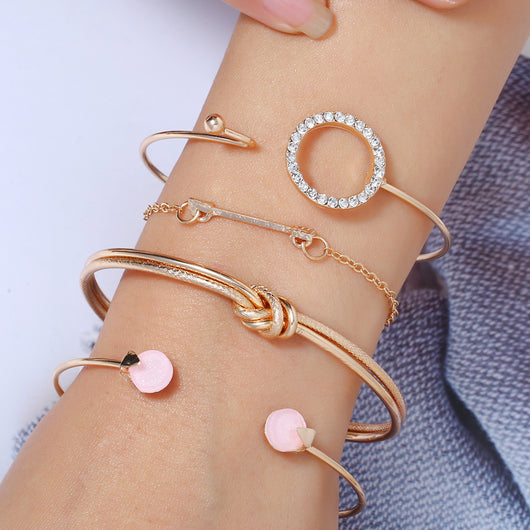 Pulsera de Diamante con Círculo Anudado y Flecha de Personalidad - Image 33