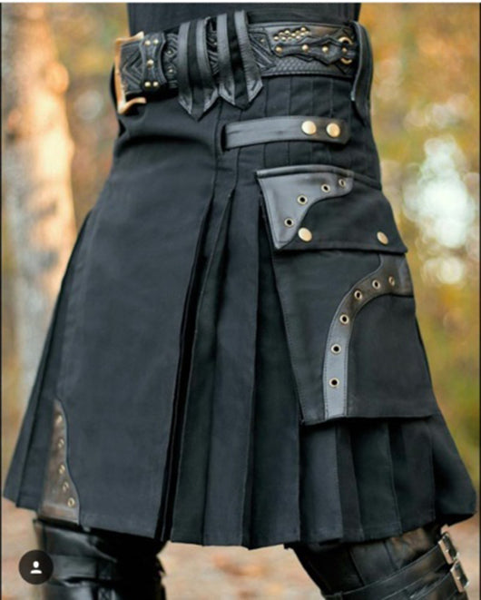 Falda Corta Retro Medieval para Hombre - Estilo Inglés Clásico
