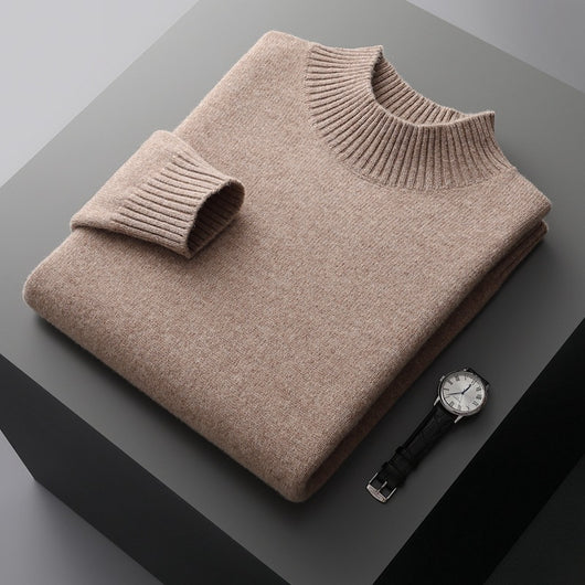 Suéter de Cuello Alto Hombre Lana Pura Tejida - Image 12