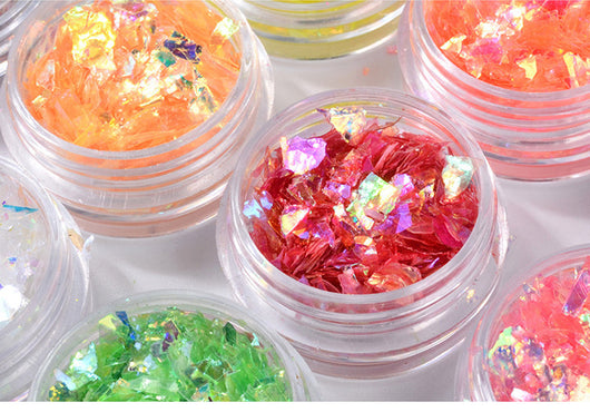 Papel de Concha para Diseño de Uñas - 12 Colores Brillantes - Image 14