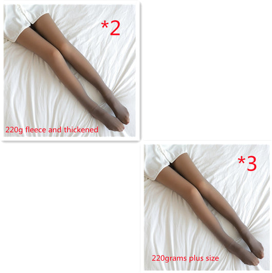 Leggins Térmicos Translúcidos Talla Grande con Forro Polar para Invierno - Image 45