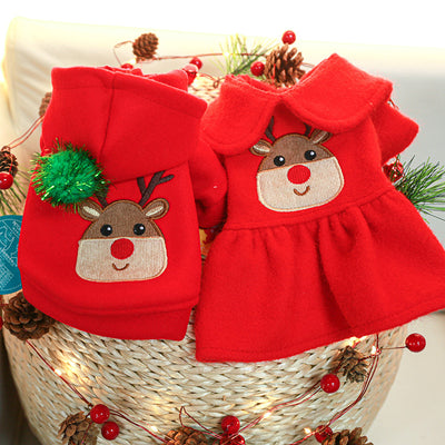 Ropa Festiva para Perros y Gatos - Conjunto Rojo Navideño - Image 4