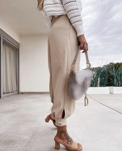 Pantalones Harem Casuales de Nueve Puntos - Image 8