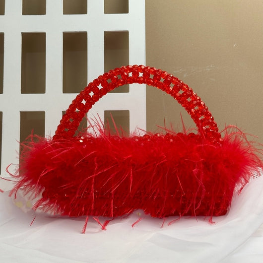 Bolso de Plumas de Avestruz Artesanal con Cuentas - Colección Otoño Invierno - Image 23