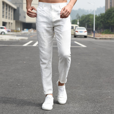 Pantalones Respirable de Algodón y Lino para Hombre - Image 4