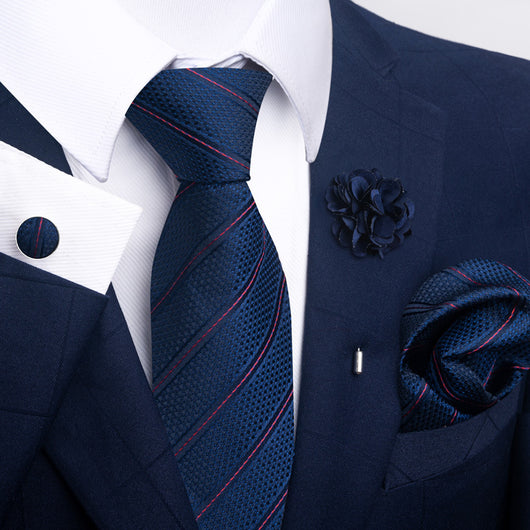 Combo Corbata, Traje y Pañuelo de Bolsillo para Hombre - Juego 8 - Image 10