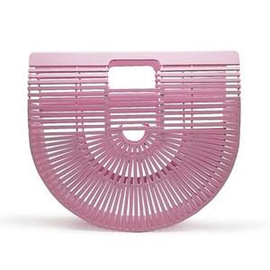 Bolsa de Playa Tejida en Bambú y Ratán - Bolso Creativo para Mujer - Image 8