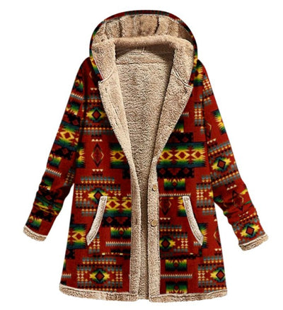 Sudadera Estampada de Algodón y Lino con Capucha - Abrigo Cálido y Suave - Image 13