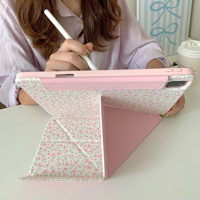 Funda Protectora para iPad Pro 13 con Diseño Floral y Ranura para Lápiz - Image 11
