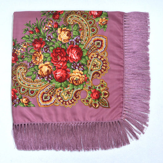 Pañuelo Floral Retro con Flecos para Mujer - Image 37