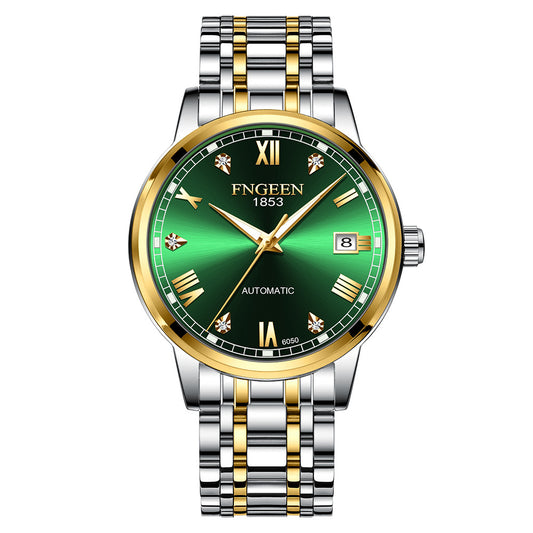 Reloj Automático de Acero Inoxidable Estilo Cinturón Ejecutivo Impermeable con Luminiscencia - Image 2