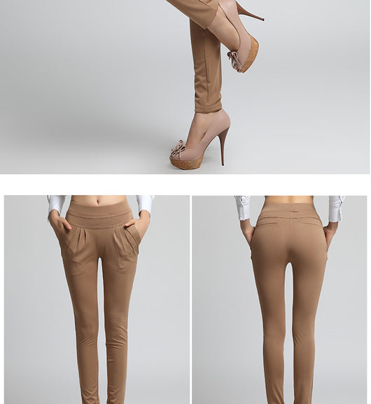 Pantalones Harem Coreanos Ajustados para Mujer - Diseño Trendy Talla Grande y Pequeña - Image 13