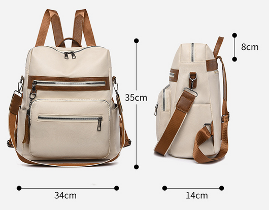 Mochila Casual de PU para Mujer - Gran Capacidad y Estilo Moderno - Image 7