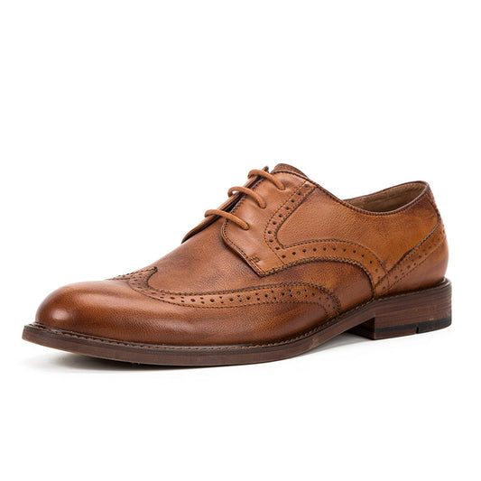 Zapatos Derby Vintage de Cuero para Hombre Carved - Image 2