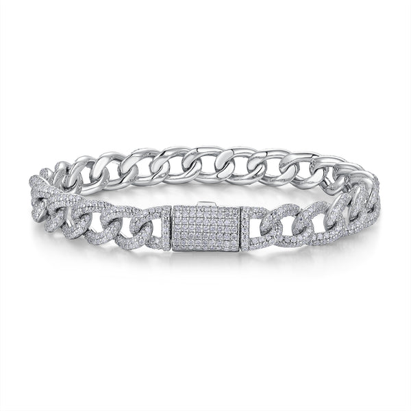 Pulsera de Plata S925 con Moissanita Premium - Joyería Lujo Ligero Plateada