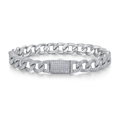 Pulsera de Plata S925 con Moissanita Premium - Joyería Lujo Ligero Plateada