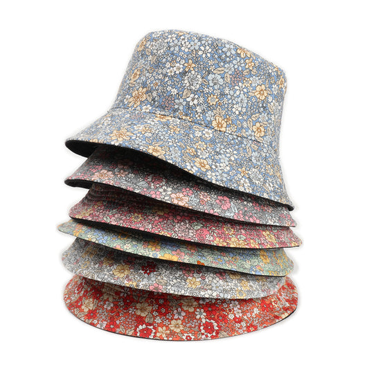 Sombrero Cubo Pescador Estampado Doble Cara con Diseño Crisantemo - Image 2