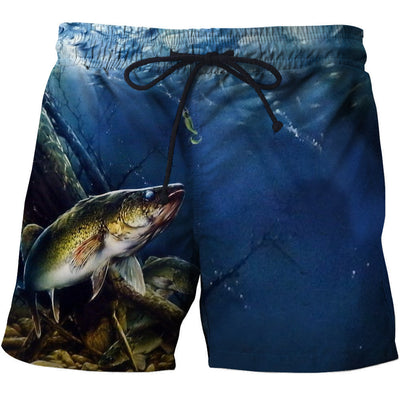 Shorts Casuales para Hombre con Estampado 3D de Peces - Image 6