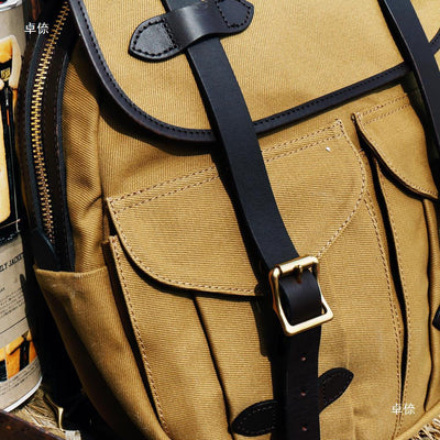 Mochila Retro Americana de Lona Encerada Premium - Image 3