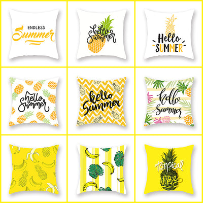 Funda de Almohada Piña Amarilla Brillante - Cojín Lumbar de Apoyo para Espalda - Image 2