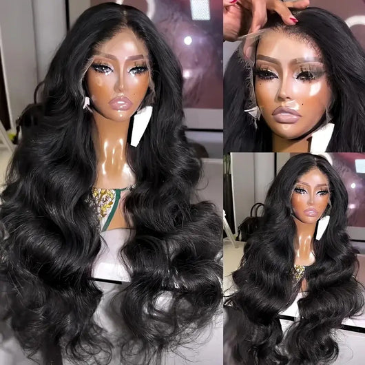 Peluca con Encaje Frontal Ondas Grandes Cabello Rizado Largo Medio para Mujer