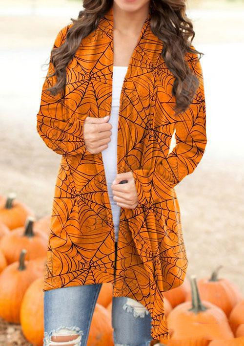 Cardigan Casual con Estampado Digital de Halloween para Mujer - Image 7