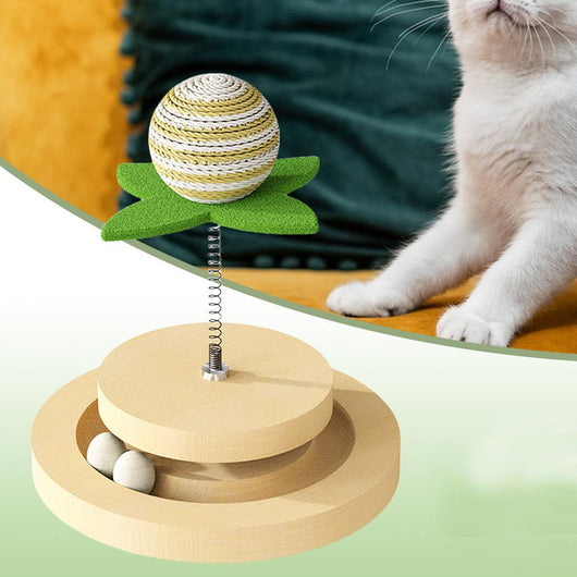 Juguete Interactivo para Gatos con Rascador de Sisal y Pista de Pelotas - Image 12