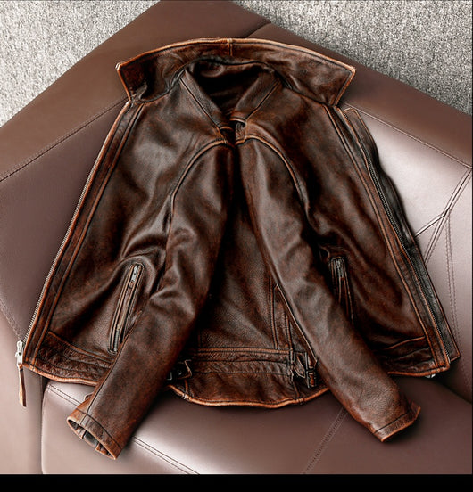 Chaqueta Motociclista Desgastada Stone Grinding - Image 14