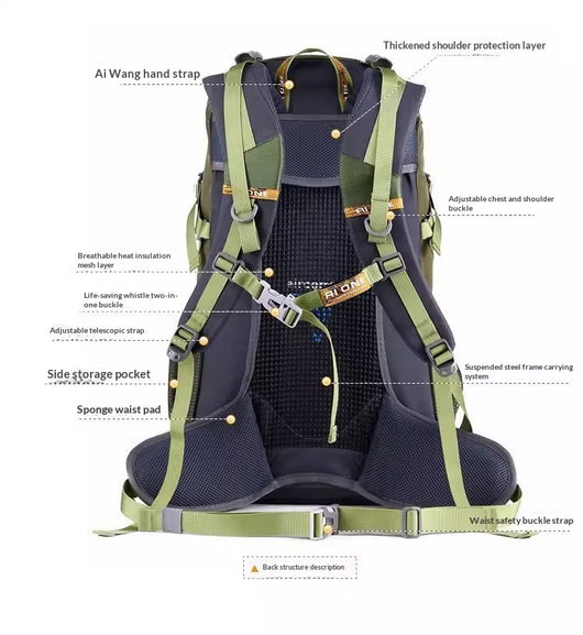 Mochila de Senderismo 35L Ultra Ligera - Tela Oxford Resistente Unisex - Image 14