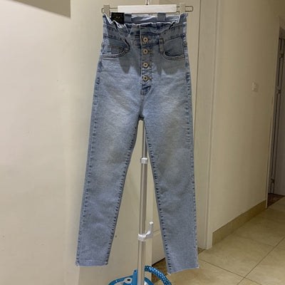 Jeans Skinny Talle Alto Cropped para Mujer - Image 8