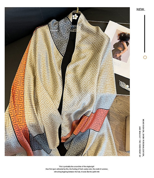 Pañuelo de Seda Elegante Protección Solar Primavera Verano para Mujer - Image 11