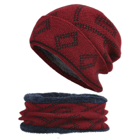 Gorro Térmico con Patrón Cuadrado Grueso para Clima Frío - Image 8