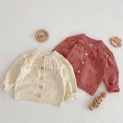 Chaqueta Tejida Calada para Niños - Diseño Versátil y Fresco - Image 3