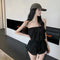 Jumpsuit Bandeau Holgado de Color Liso para Mujer