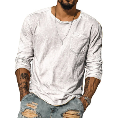 Suéter Clásico de Cuello Redondo para Hombre en Colores Sólidos - Image 10
