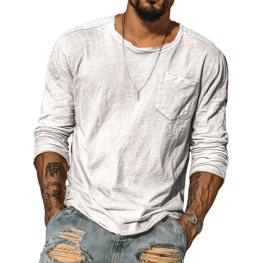 Suéter Clásico de Cuello Redondo para Hombre en Colores Sólidos - Image 10