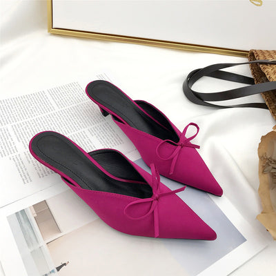 Pantuflas Stiletto Elegantes con Moño - Diseño Ejecutivo Versátil - Image 4